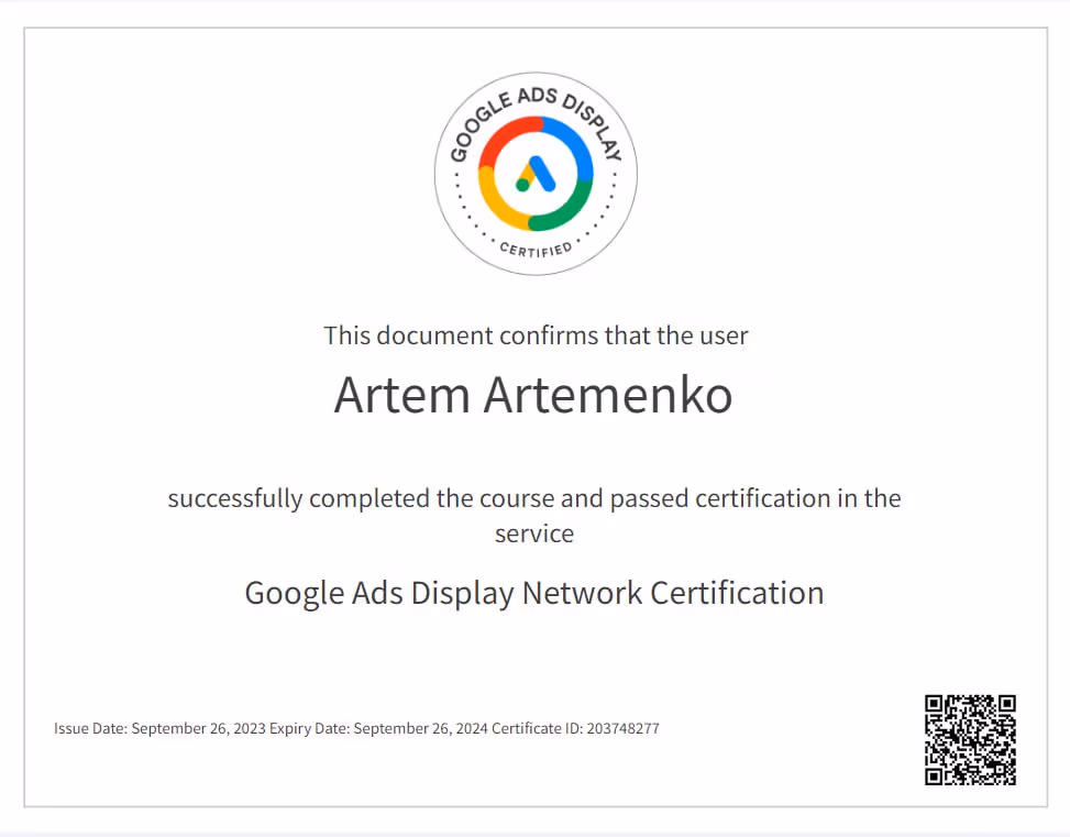 certificate